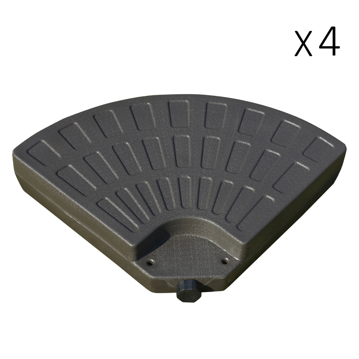 Cantilever Patio Umbrella Base Set, Fan Shaped Weights With Handles
