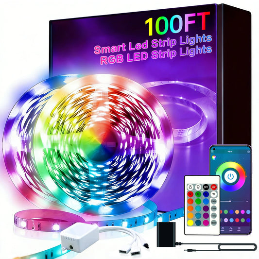 GUPUP 100FT Bluetooth LED Strips With Remote Control