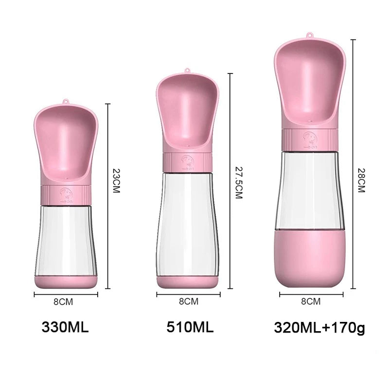 Portable Two In One Pet Water Bottle And Food Dispenser