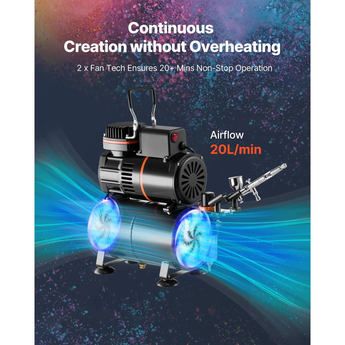 Succebuy Dual Action Airbrush Kit With Compressor And Tank