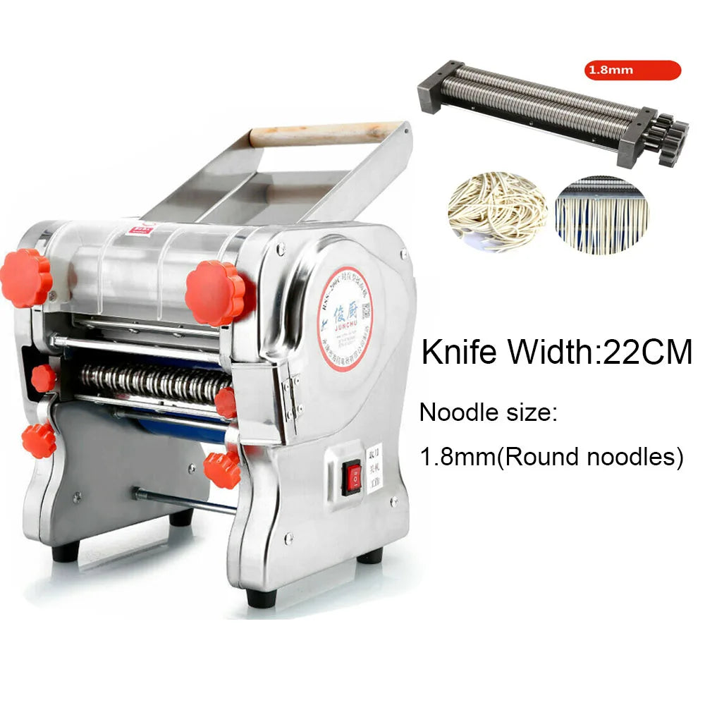 Commercial Stainless Steel Electric Pasta Noodle Machine Dual Knife 550W
