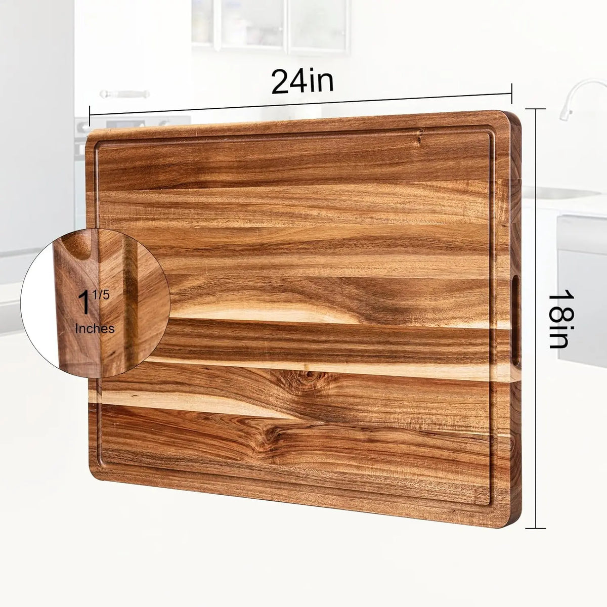 Twister CK Extra Large Wood Cutting Board With Juice Groove