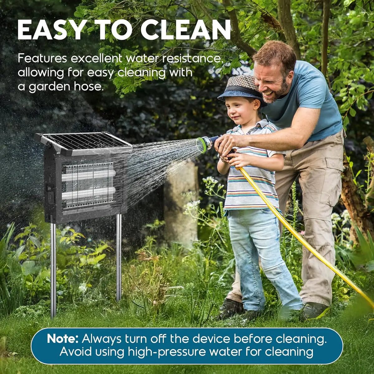 Waterproof 4500V Outdoor Solar Electric Bug Zapper For Garden