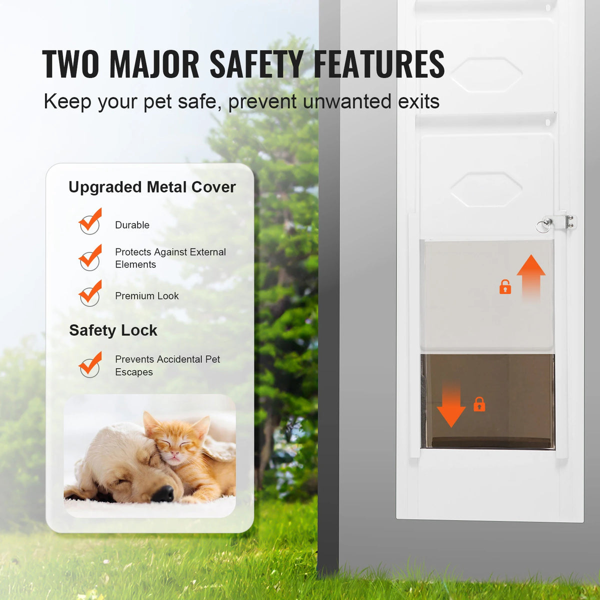 Adjustable Aluminum Frame Sliding Glass Door Pet Entry