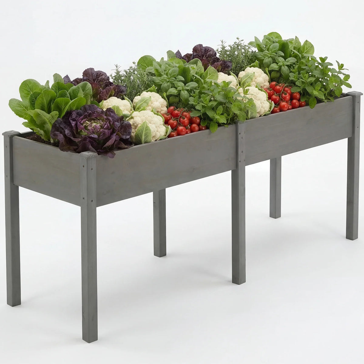 JHK Elevated Wooden Planter Box For Outdoor Gardening