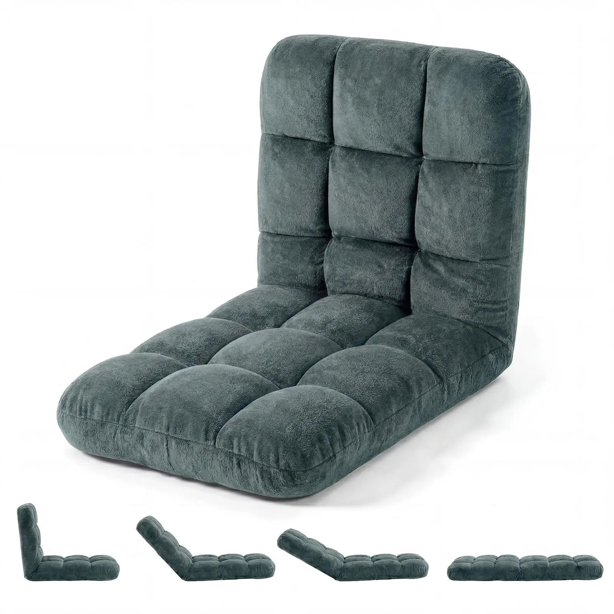 HiMISS Adjustable Floor Chair With Back Support And Foldable Design