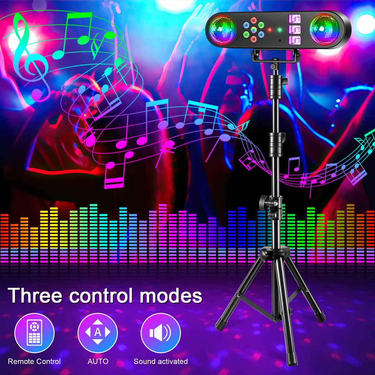 U'King Mini 5in1 RGB Stage Light With Remote
