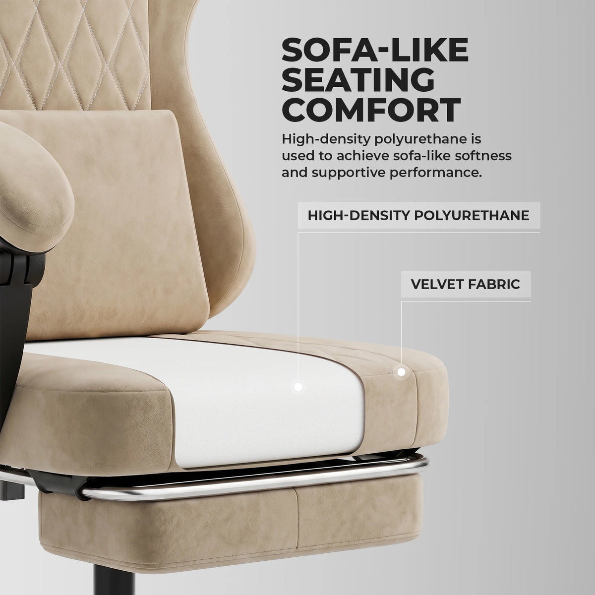 Ergonomic Gaming Chair With Massage Lumbar Support And Adjustable Height