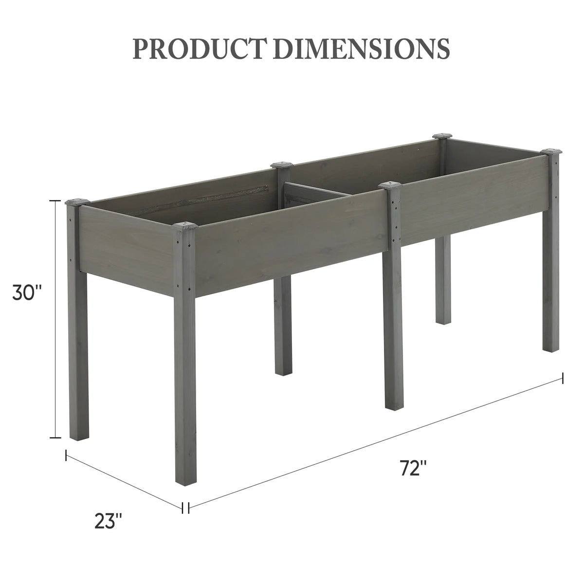 JHK Elevated Wooden Planter Box For Outdoor Gardening