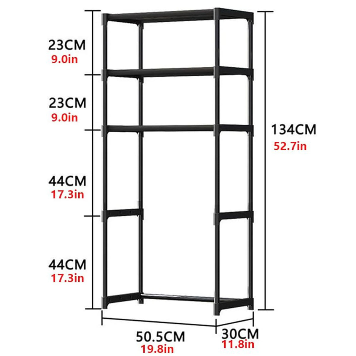 HiMiss Freestanding Over The Toilet Bathroom Shelf Rack