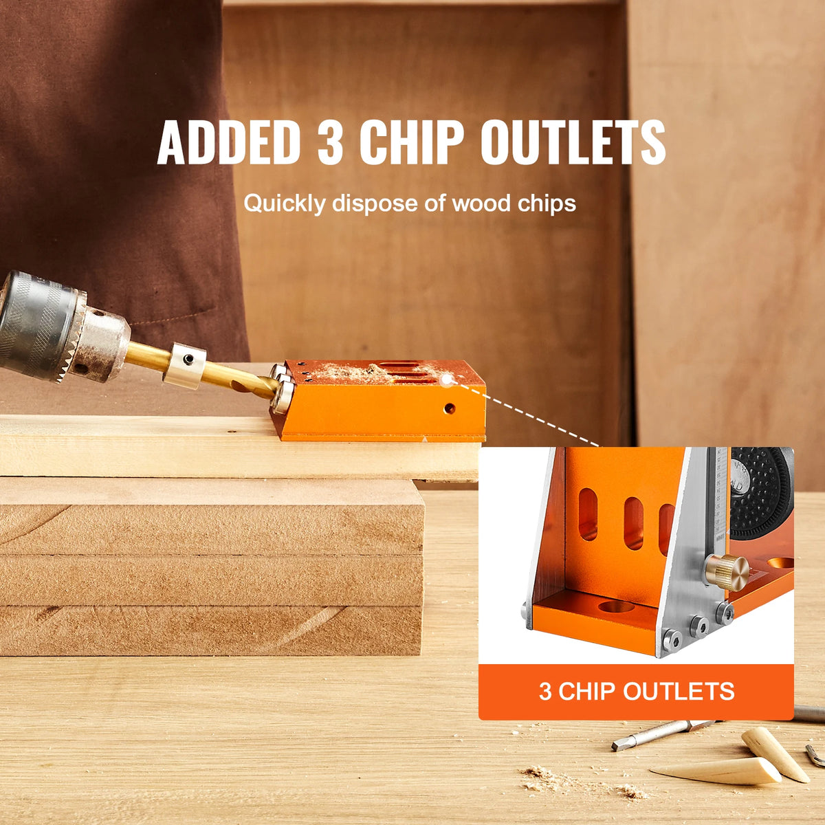 SucceBuy Adjustable Pocket Hole Jig Kit With Accessories