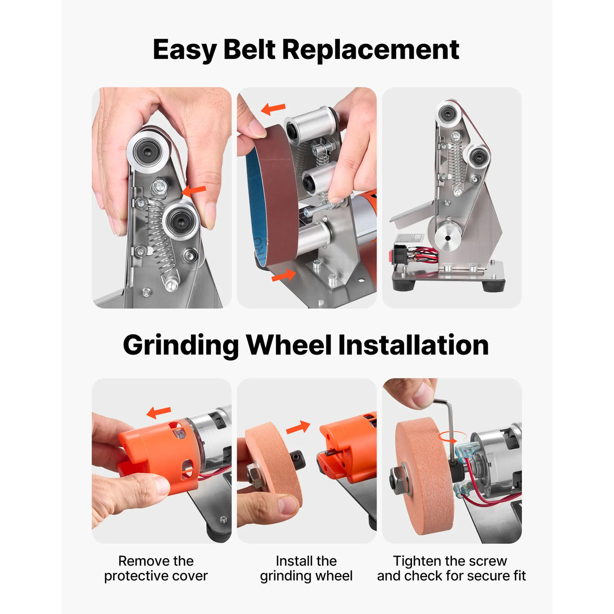 SucceBuy Adjustable Mini Belt Sander Rotary Grinder
