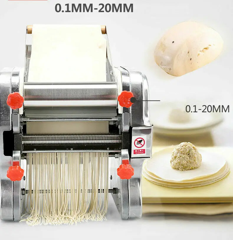 Commercial Stainless Steel Electric Pasta Noodle Machine Dual Knife 550W