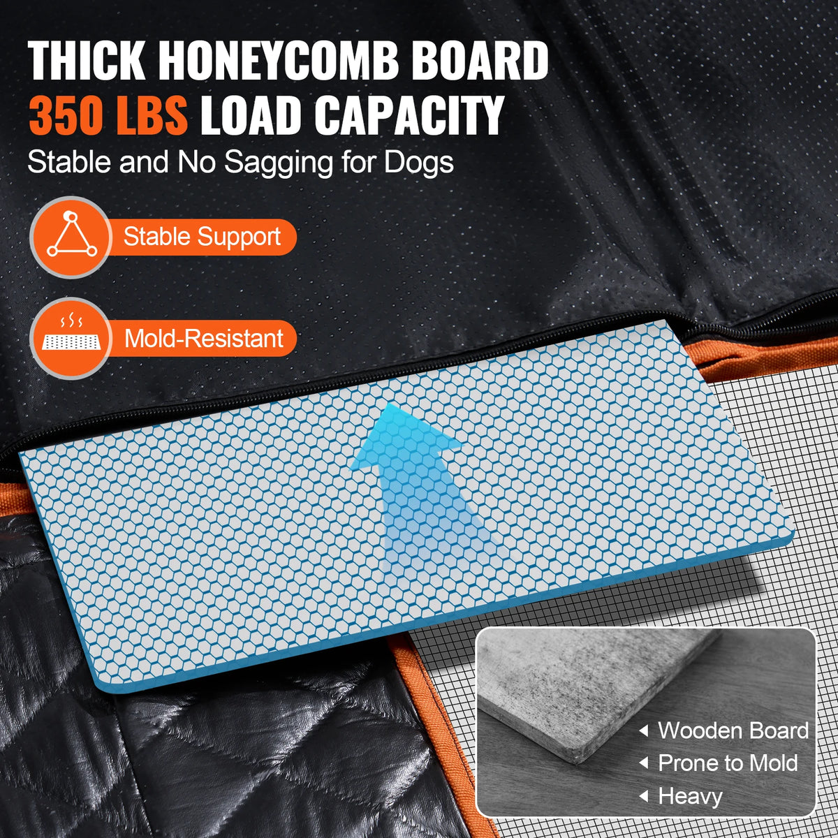 SucceBuy Dog Car Backseat Extender Pad With Mesh Window