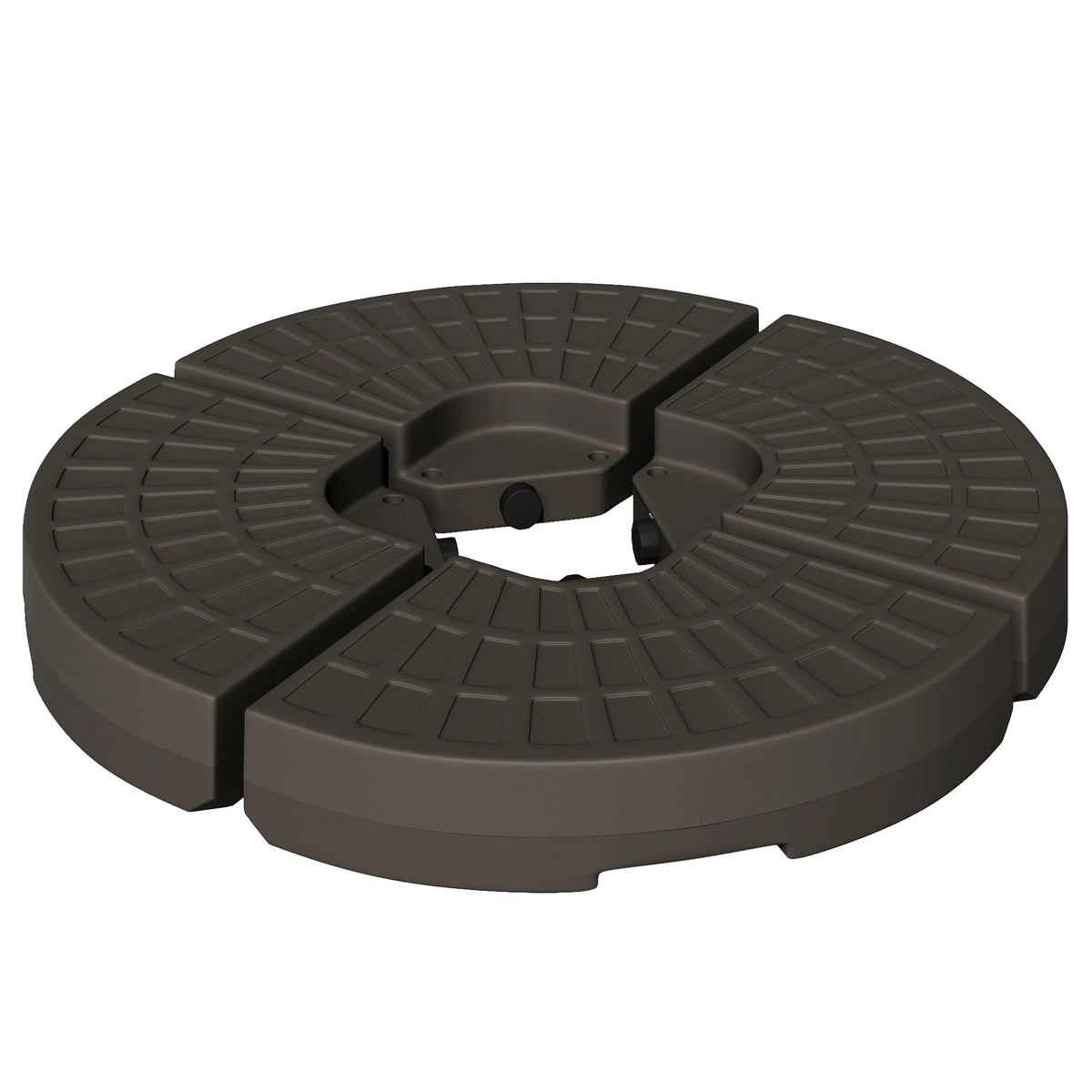 Cantilever Patio Umbrella Base Set, Fan Shaped Weights With Handles