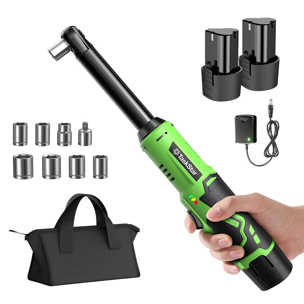 TaskStar Brushless Cordless Ratchet Wrench With LED Work Light