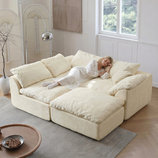 Yeflixvrau Modern Modular Sectional Sofa With Comfortable Cushions