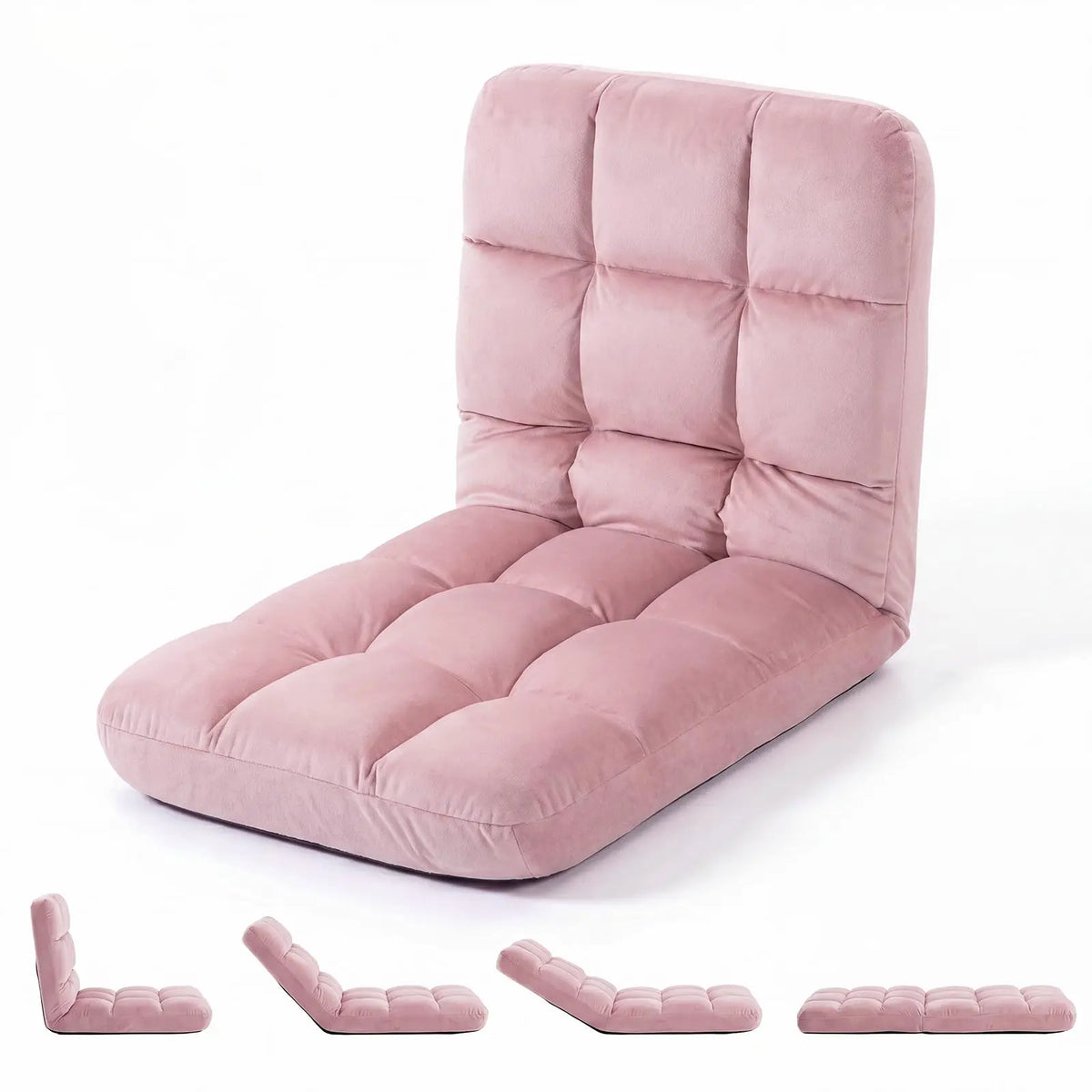 HiMISS Adjustable Floor Chair With Back Support And Foldable Design