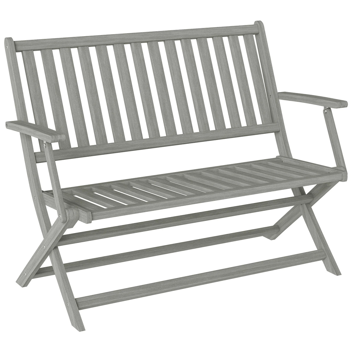 Ousunny 2 Person Wood Outdoor Bench For Garden Patio
